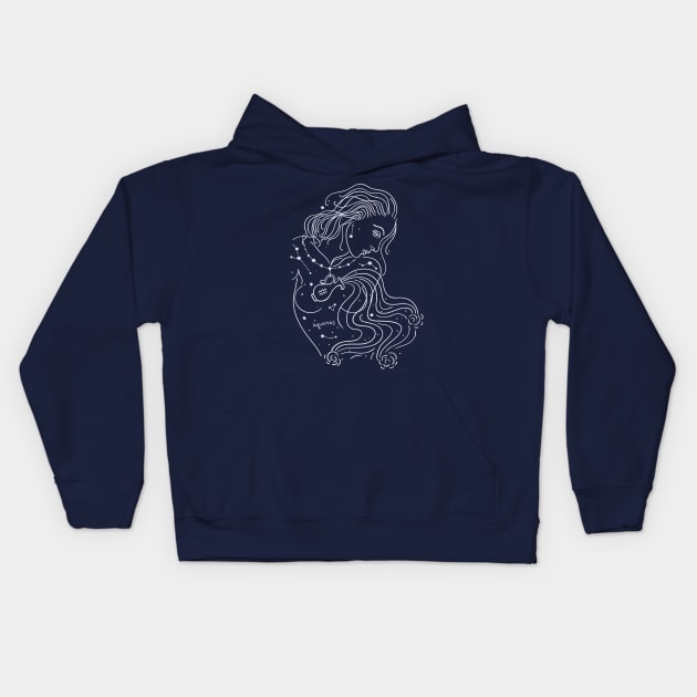 Aquarius Kids Hoodie by CatyArte